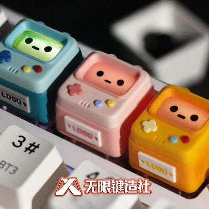 Original Retro Game Console Translucent Keycaps Arcade Mechanical Keyboard Accessory Kawaii ESC Replacement Keycap Single Resin