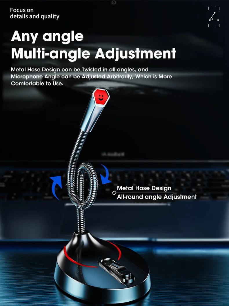 Mini Microphone PC Mic 3.5mm AUX Wired Microphones for PC Computer Laptop Notebook Loud Speaker