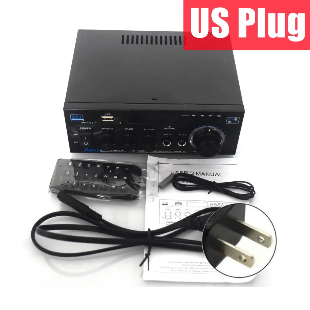Woopker AK35/AK45/AK45 Pro/AK55 Digital Amplifier Bluetooth Sound Amplifier 2 Channel HIFi FM USB Audio Amp For Home Car Karaoke
