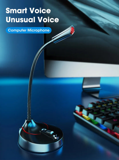 Mini Microphone PC Mic 3.5mm AUX Wired Microphones for PC Computer Laptop Notebook Loud Speaker