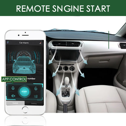 The original car comes with a one-click start system upgrade APP remote start function Central lock induction anti-theft system