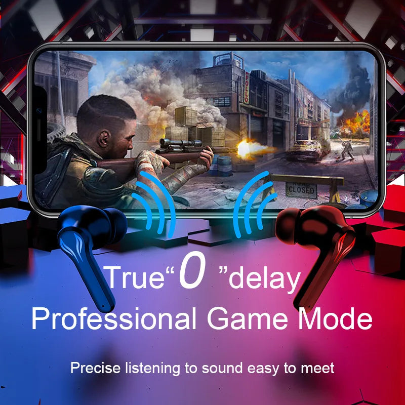 Wireless Bluetooth Gaming Earbuds with Touch Control - TWS In-Ear Stereo Hi-Tech Headphones for Esports & Mobile Games 