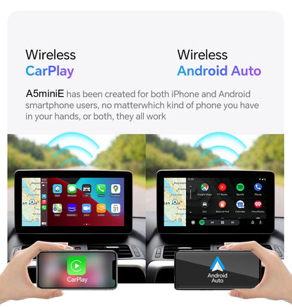 NEW Wireless Mini Box 2in1 CarPlay Android Auto Wireless Mini Box Adapter Smart Plug And Play Dongle Bluetooth WiFi Fast Connect