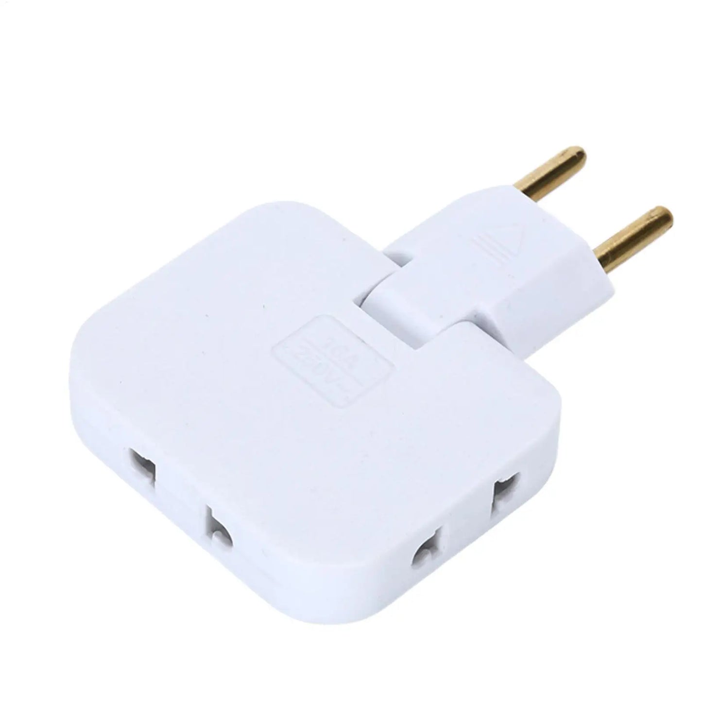 3 Way Outlet Adapters Multiple Outlet Splitter 2500W Multifunctional Space Saving Portable 180 Degree Rotating Tip Flat
