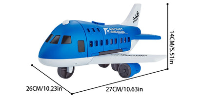 Children's Airplane Car Model Toys Inertial Model Simulation Planes Multifunctional Toys,Random 3 Cars,1 Helicopter,6 Road Signs