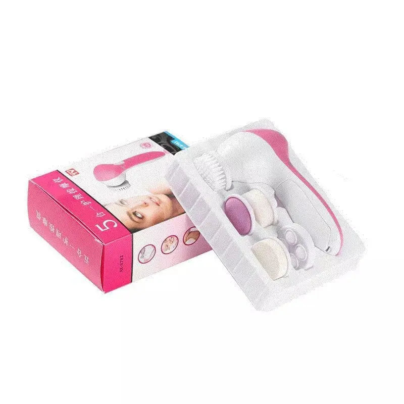 Electric Facial Cleaner 5 IN 1 Face Cleansing Brush Wash Machine Spa Skin Care Massager Blackhead Cleaning Facial Cleanser Tools