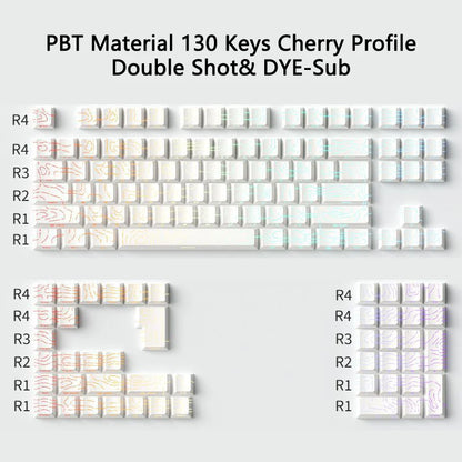 Contour 4.0 Side Engraved Keycap PBT Translucent 97/130 Key Mechanical Keyboard Key Cap White For Magnetic Switch F75 GMK87