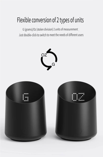 New subminimal Electronic Coffee Weighing Cup, Espresso Scale, Pour-over Electronic Scale, Bean Cup, Waterproof Electronic Scale