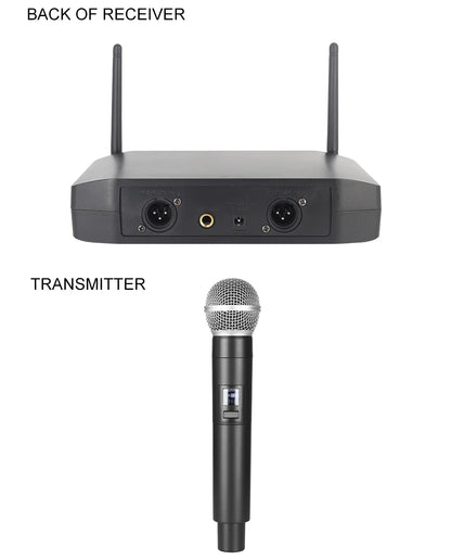 Wireless Microphone Handheld 4 Channel UHF Fixed Frequency Dynamic Microphone For Karaoke Wedding Party Band Church Performance
