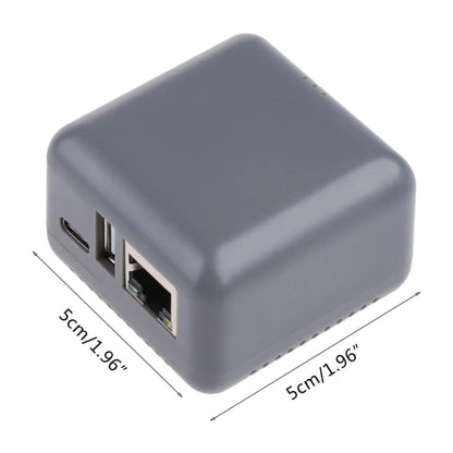 1pc NP330 Network USB 2.0 Print Server USB2.0 Mini Printer Server 100Mbps RJ45 LAN Connection for Androids Phones Computer