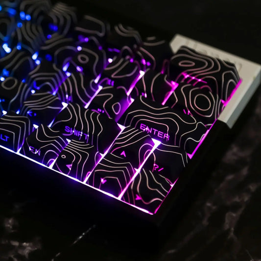 Contour 4.0 Side Engraved Keycap PBT Translucent 97/130 Key Mechanical Keyboard Key Cap White For Magnetic Switch F75 GMK87