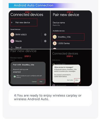 NEW Wireless Mini Box 2in1 CarPlay Android Auto Wireless Mini Box Adapter Smart Plug And Play Dongle Bluetooth WiFi Fast Connect