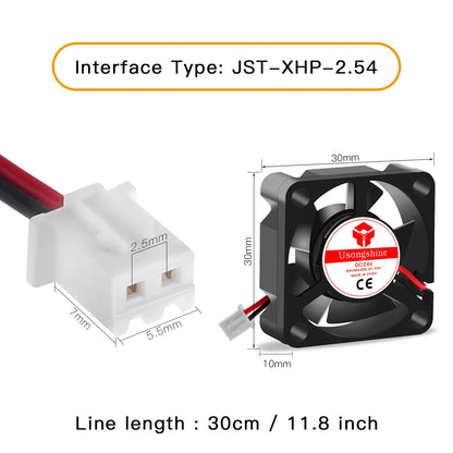 Cooling Fan 3010 4010 5010 5V/12V/24V DC Brushless fan for radiator cooler 3D Pinter Parts